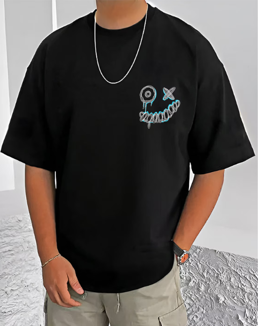 Smile Loose Sleeve T Shirt Zoodoshop